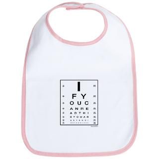 Eye Chart Gifts  Eye Chart Baby Bibs  Too Close Bib