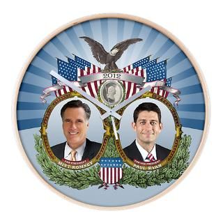 Romney Ryan Jugate Wooden Wall Clock