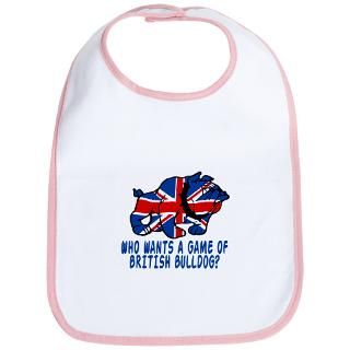 70S Gifts  70S Baby Bibs  British Bulldog Bib