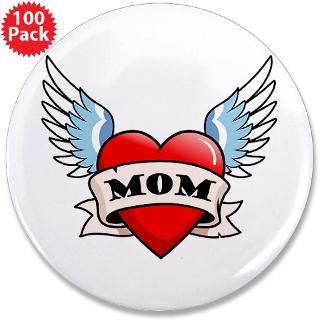 mom tattoo winged heart 3 5 button 100 pack $ 174 99