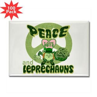 peace love and leprechauns rectangle magnet 100 p $ 189 99