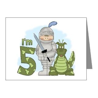 Note Cards  Dragon Knight 5th Birthday Invitations (Pk of 20