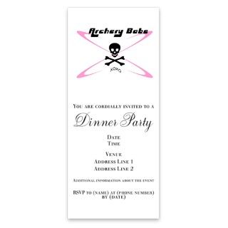 Archery Babe Pink Flower Invitations by Admin_CP7756566