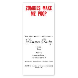 Zombies make me poop Invitations by Admin_CP6996454