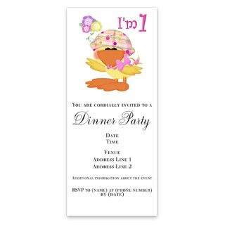 1st birthday baby girl duck Invitations by Admin_CP49581
