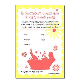Gifts  Postcards  Spa Party Invitation (8 postcards)
