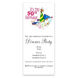 Its My 50th Birthday (Party Hats) Si Invitations by Admin_CP4649722