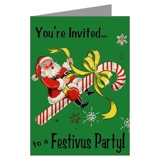  Christmas Greeting Cards  Festivus Party Invitations (Pkg. of 10
