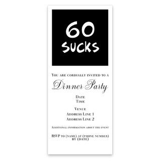 60th birthday 60 sucks Invitations by Admin_CP49581