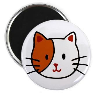 Calico Cat Cartoon Magnet