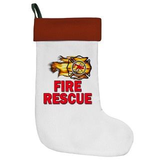 911 Gifts  911 Seasonal  Fire Rescue Christmas Stocking