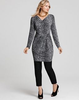 MICHAEL Michael Kors Plus Size Spotted Cowl Twist Dress