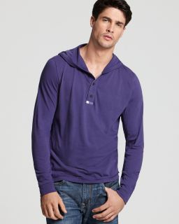 NUMBERLab Long Sleeve Hooded Henley