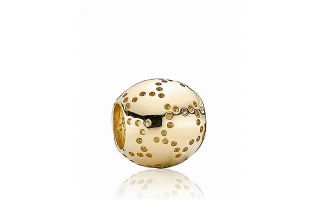 PANDORA Charm   14K Gold Starlight