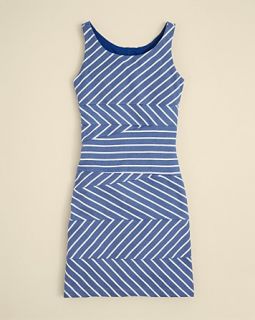 Girls Stripe Ponte Sleeveless Dress   Sizes 7 16