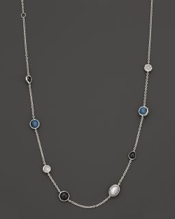 Midnight Wonderland Sterling Silver Chain Necklace In Dawn, 16