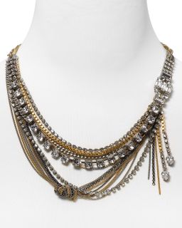 Juicy Couture Layered Rhinestone Chain Necklace, 18