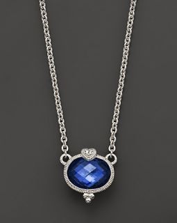 Lab Created Blue Corundum and White Sapphire, 17