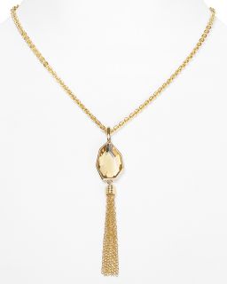 Tahari Topaz Tassel Necklace, 17