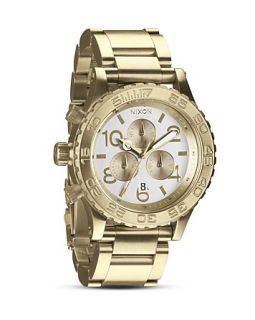 Nixon The 42 20 Chrono Watch in Champagne Gold, 42mm