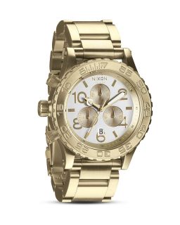 Nixon The 42 20 Chrono Watch in Champagne Gold, 42mm