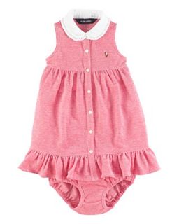 Ralph Lauren Childrenswear Infant Girls Oxford Mesh Dress   Sizes 9
