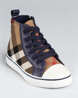 Burberry Toddler Boys Tom High Top Check Sneakers   Sizes 7 12