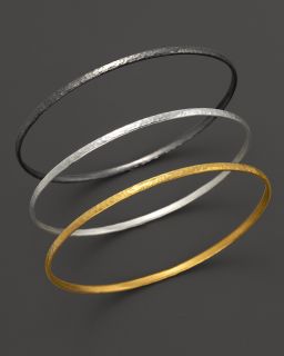 Gurhan Pure Silver And 24 Kt. Gold Bangles (Set of 3)