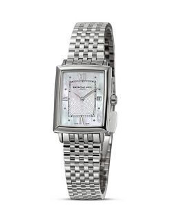 Raymond Weil Tradition Quartz Watch with Rectangle Case and Mother Of