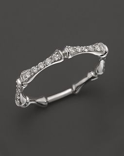 Stackable Bamboo Ring in 14K White Gold, .30 ct. t.w.