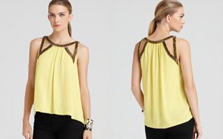 BCBGMAXAZRIA Top   Gwenna Top with Beaded Strap Detail _2