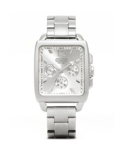 COACH Boyfriend Stainless Steel Square Bracelet Watch, 32mm