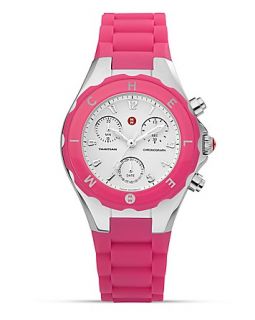 Michele Watch with Hot Pink Jelly Bean Strap, 35 mm