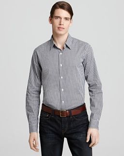 Theory Sylvain Amiacable Gingham Sport Shirt   Slim Fit