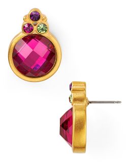 tahari arrangements stud earrings price $ 32 00 color gold fuschia