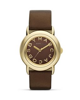 JACOBS MARCI Gold Watch with Leather Strap, 33 mm