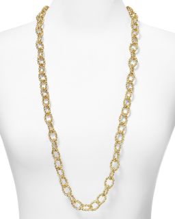Kenneth Jay Lane Gold Twisted Link Necklace, 36