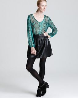 aqua blouse leather skirt orig $ 78 00 sale $ 39 00 go with your