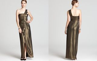 BCBGMAXAZRIA One Shoulder Gown   Barbara Metallic_2