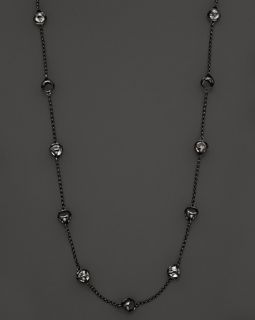 Icona Necklace with Rock Crystal in Argento Nero, 42