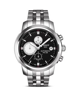 Tissot PRC 200 Mens Black Automatic Stainless Steel Chronograph Watch