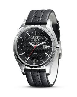 Armani Exchange Textured Stainless Steel Watch, 45 mm
