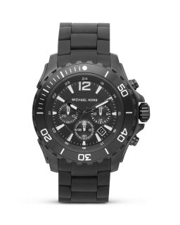 Michael Kors Black Stainless Steel Watch, 47mm