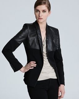 Jean Paul Gaultier Blazer   Leather Contrast