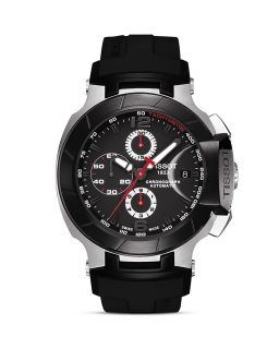 Tissot T Race Mens Black Quartz Chronograph Sport Watch, 50mm