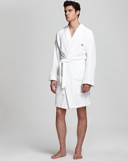 emporio armani eagle logo bathrobe price $ 108 00 color solid white