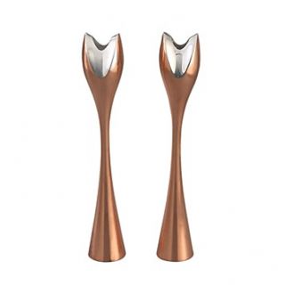nambe classic copper tulip candleholder price $ 125 00 color classic