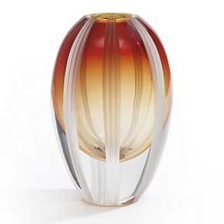 waterford crystal mesa sunrise 8 vase price $ 150 00 color red orange