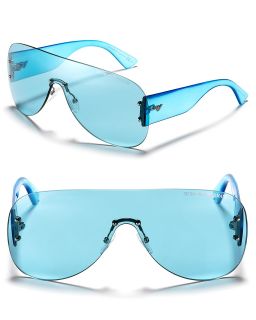 Emporio Armani Transparent Flat Shield Sunglasses