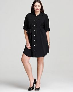 calvin klein plus shirt dress price $ 139 50 color black size select